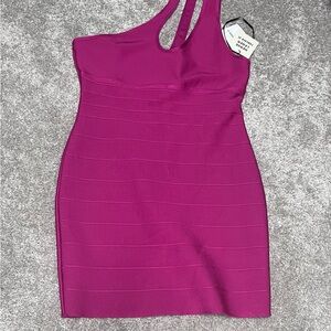 Herve Leger Fuchsia Bandage Dress